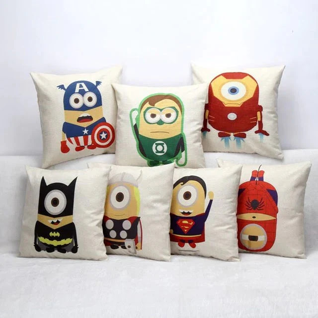 Minions Superheros Cushion Covers Pack of 7