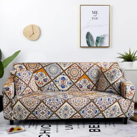 Vintage Floral Patchwork Fitted Sofa Cover