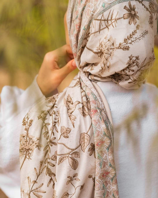 Sepia Garden Bloom Scarf